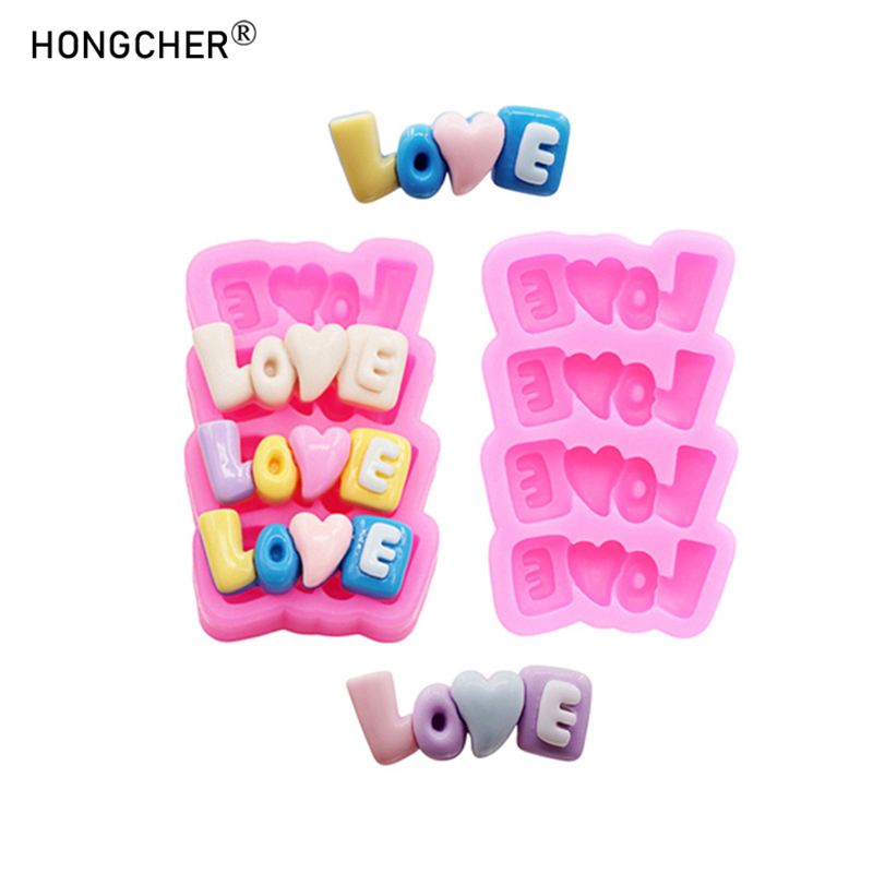 Resin Art Letters - Stampo in silicone con lettere LOVE