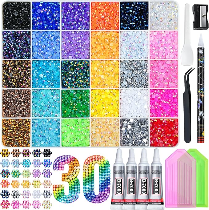Resin Art All - Kit di Strass in Resina, 30