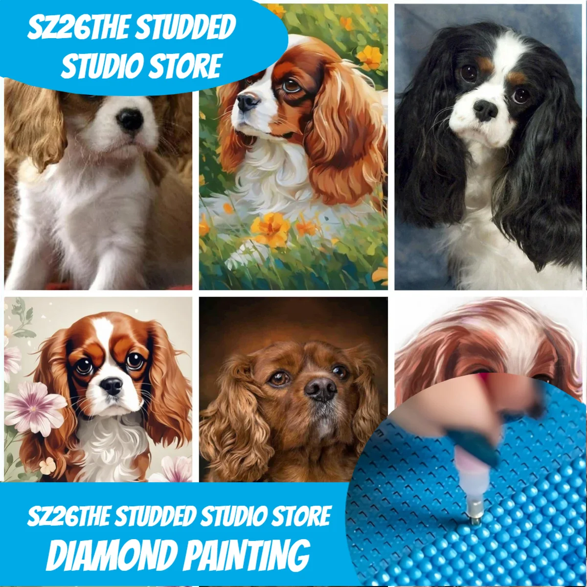 Resin Art Pouring - Kit Artistico 5D con Diamanti per
