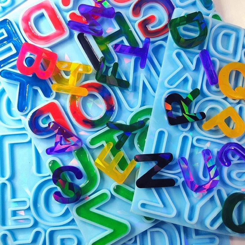 Resin Art Letter Keychain - Stampo in resina per orecchino con