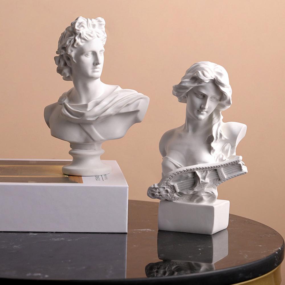 Resin Art Studio - Busto Scultura in Resina, Statuetta Ornamentale,