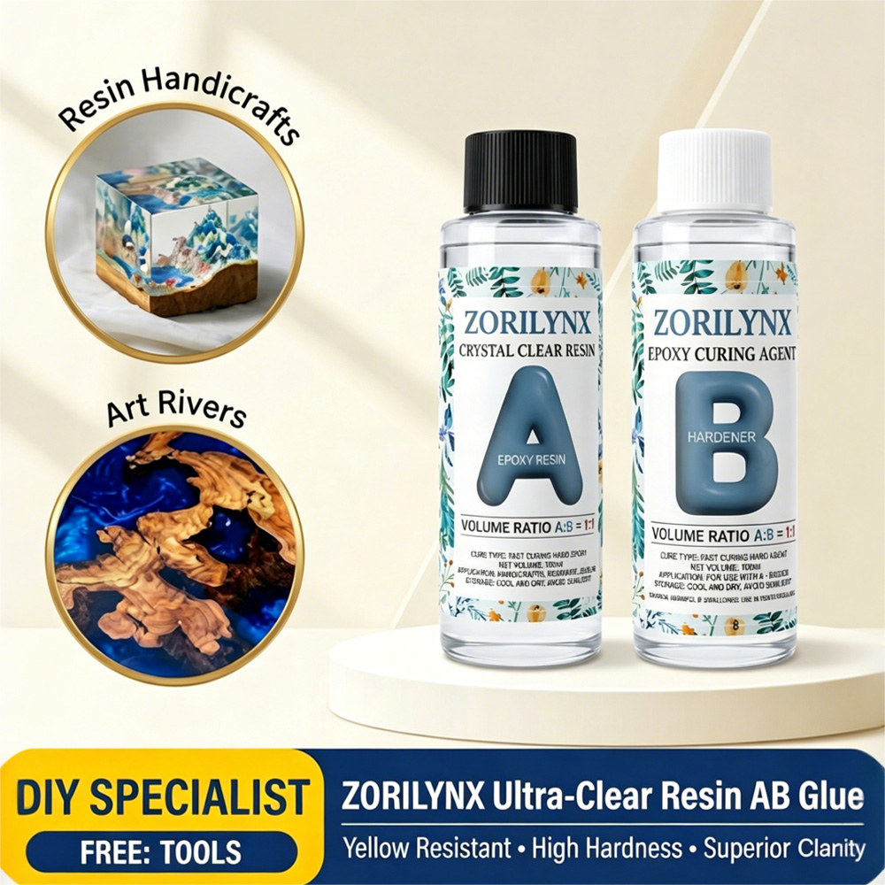 Resin Art Pouring - Kit Resina Epossidica Cristallina 200ml ZORILYNX