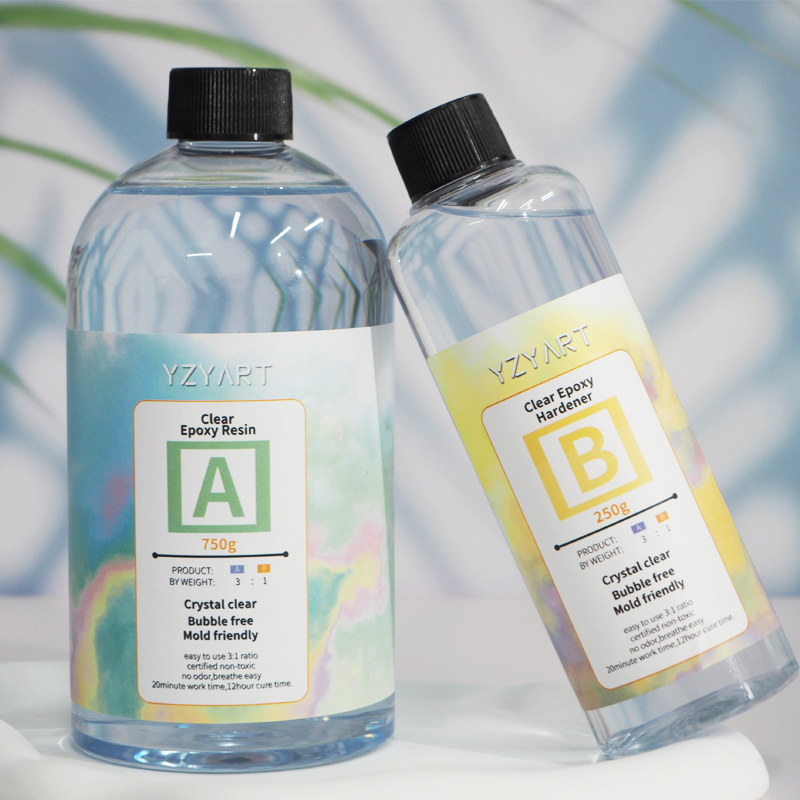 Resin Art Pouring - Kit di resina epossidica trasparente per