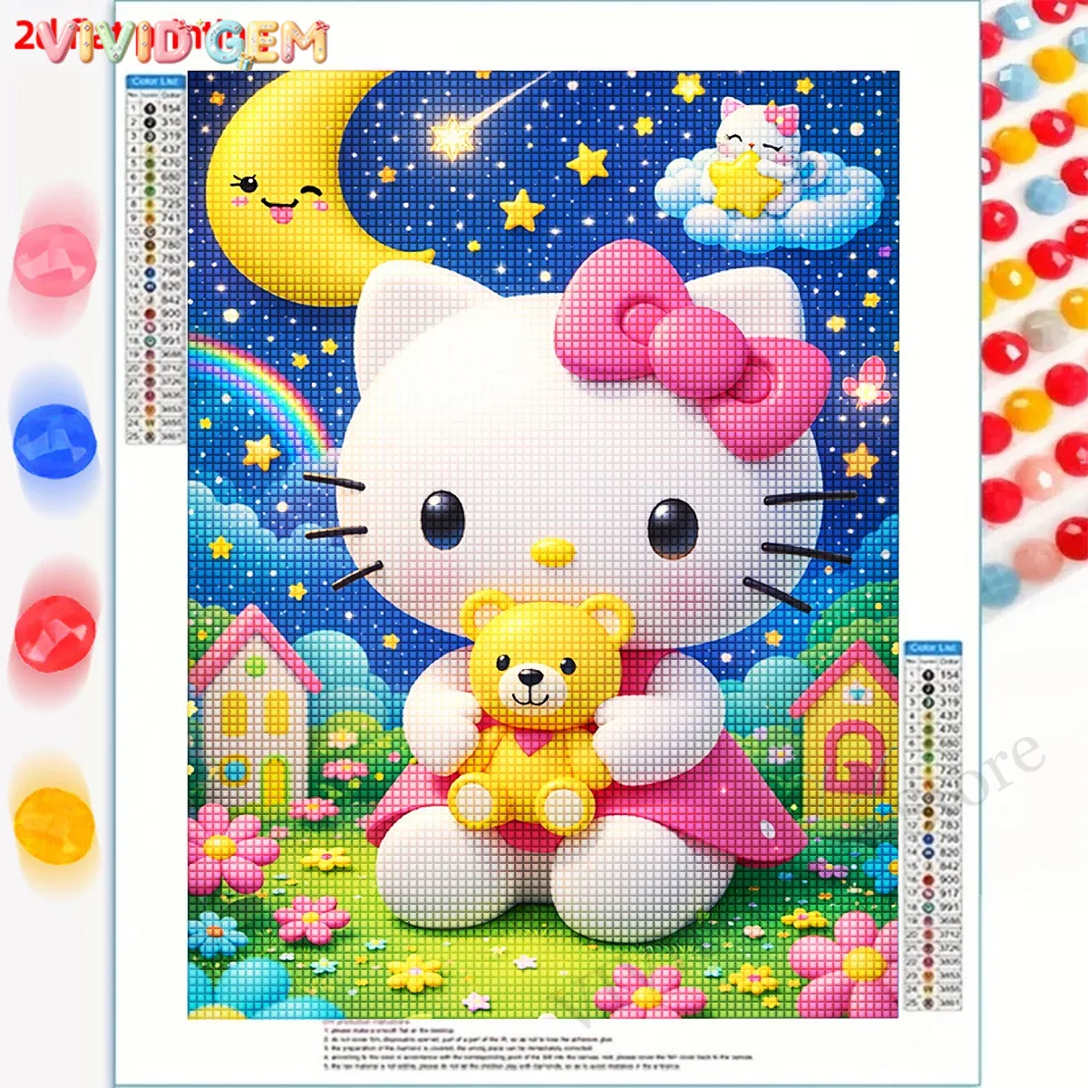VIVID GEM Nuovo e Simpatico Ki - Resin Art Canvas recensione e prezzo