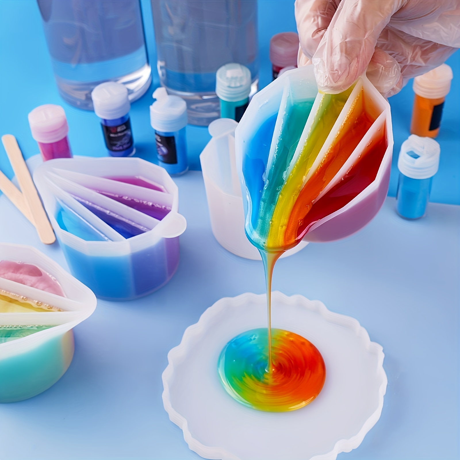 1 tazza in silicone con diviso - Resin Art Pouring recensione e prezzo